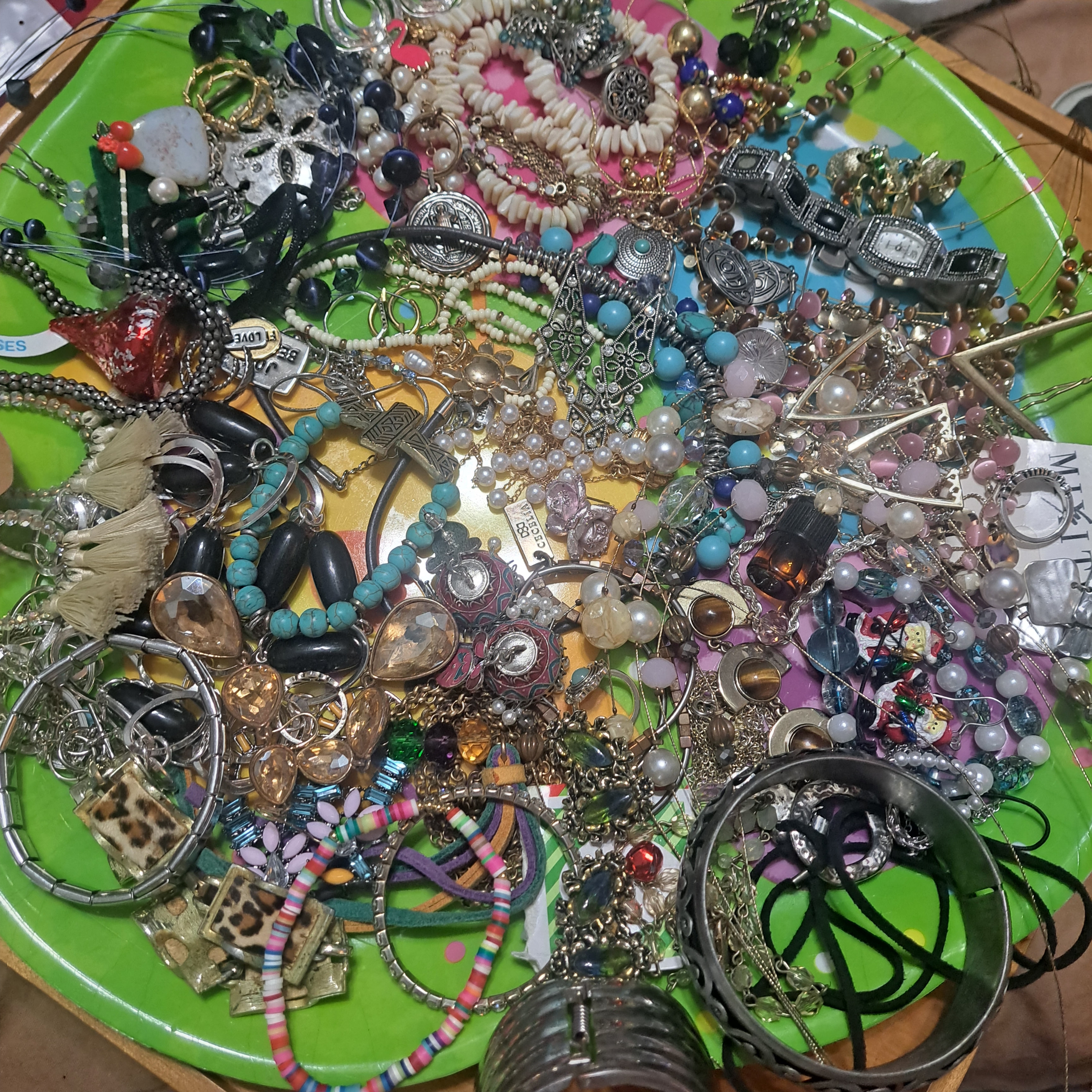 Multiples Multicolor Beaded And Metal Bracelet Mix
